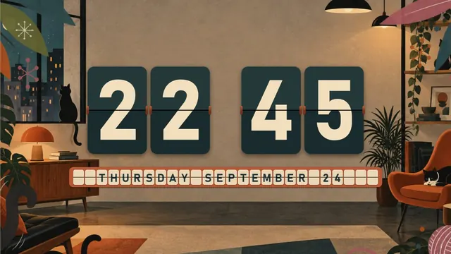 Cat Club flip clock theme