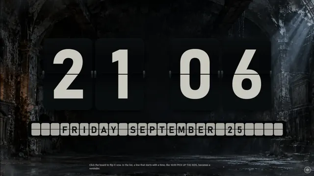 Catacomb Watcher flip clock theme