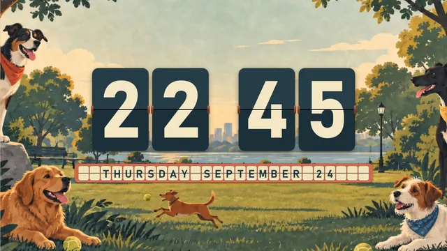 Dog Club flip clock theme