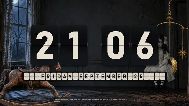 Haunted Nursery flip clock theme