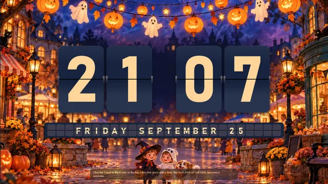 Lantern Town Festival flip clock theme