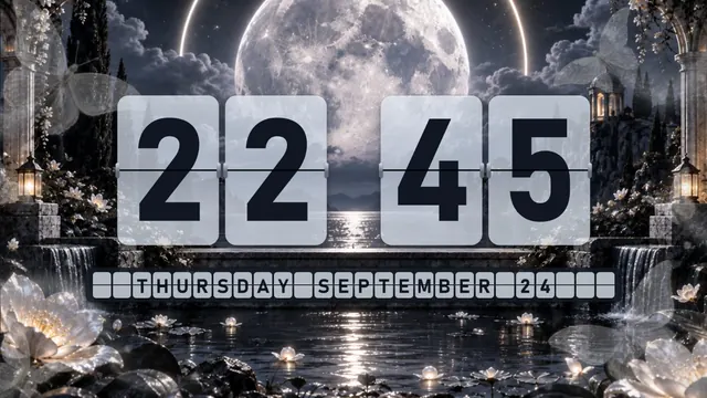 Lunar Garden flip clock theme