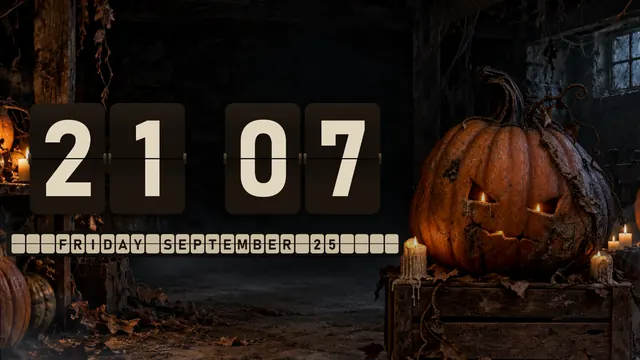 Pumpkin Maw flip clock theme
