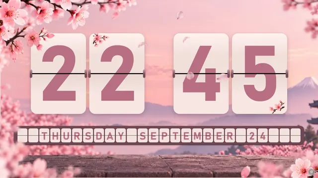 Sakura Dawn flip clock theme